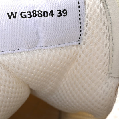 Chanel Suede Fabric Grained Calfskin Womens CC High Top Sneakers 38.5 White 9 of 10