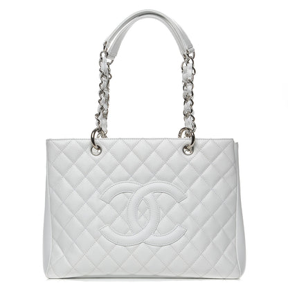 Chanel Caviar Quilted Grand Shopping Tote GST White 1 of 8