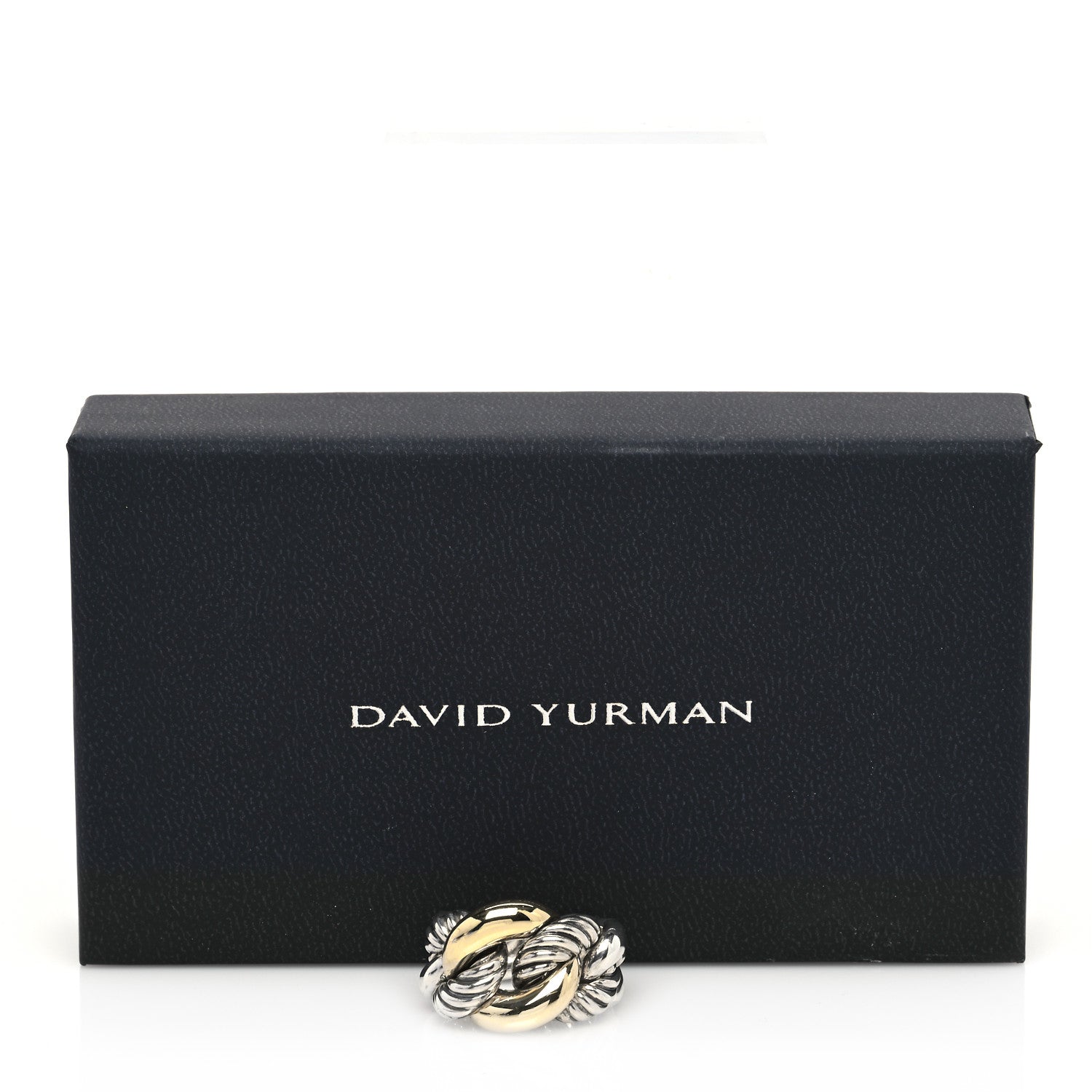David Yurman Sterling Silver 18K Yellow Gold Belmont Ring 54 6.75 5 of 5