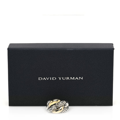 David Yurman Sterling Silver 18K Yellow Gold Belmont Ring 54 6.75 5 of 5