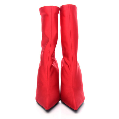 Balenciaga Jersey Crepe Extreme Pointed Toe Knife Booties 39 Rouge 2 of 10