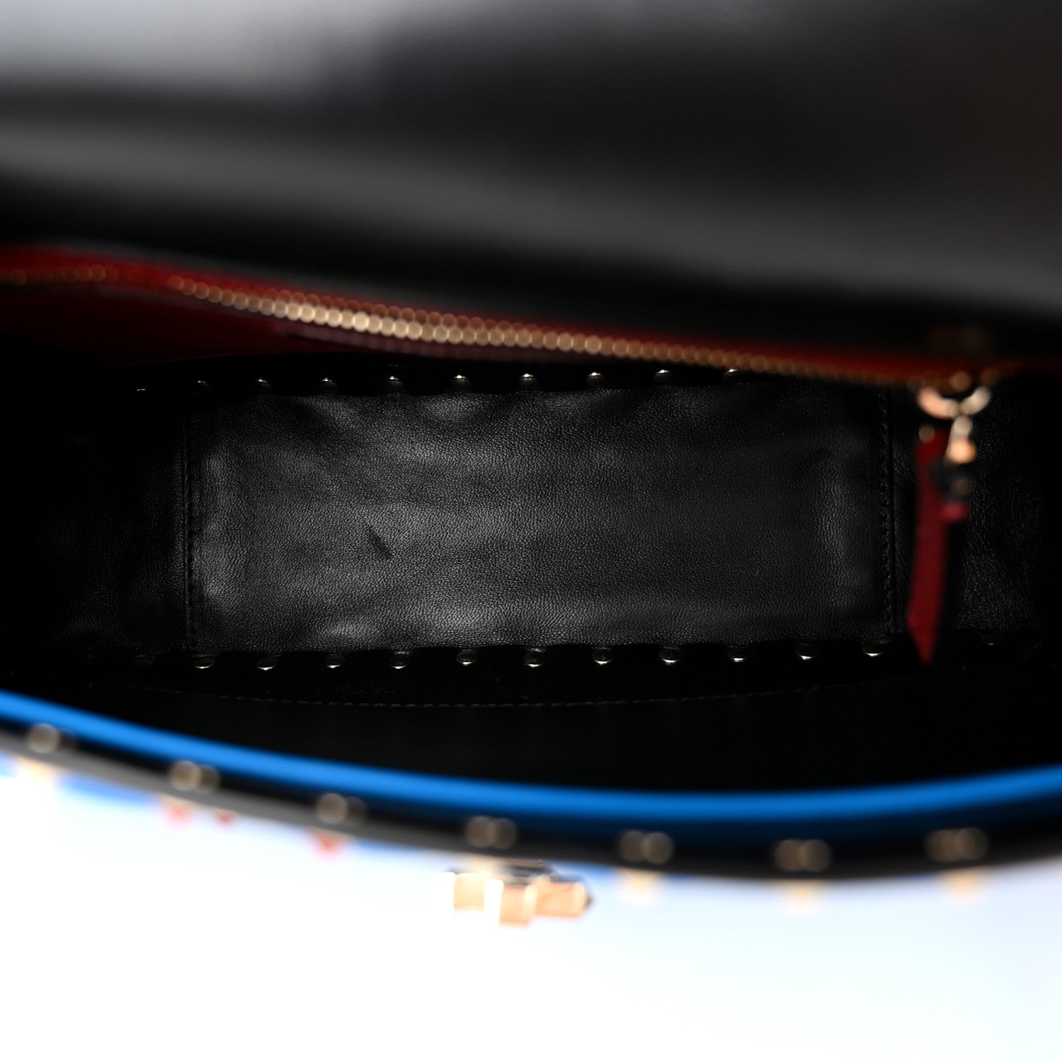 Valentino Garavani Nappa Medium Rockstud Spike Shoulder Bag Acid Blue 5 of 11
