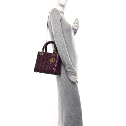 Christian Dior Patent Cannage Medium Lady Dior Purple 2 of 10