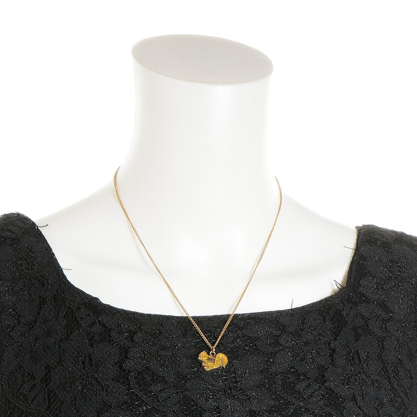 Squirrel CC Necklace Gold
