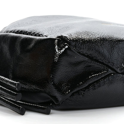 Proenza Schouler Crinkled Patent Calfskin Drawstring Pouch Black 7 of 8