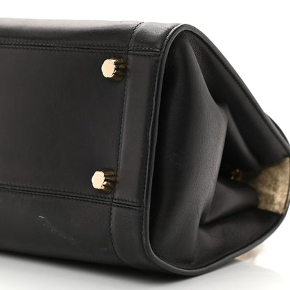 Salvatore Ferragamo Calfskin Sofia Rainbow Top Handle Bag Black 9 of 11