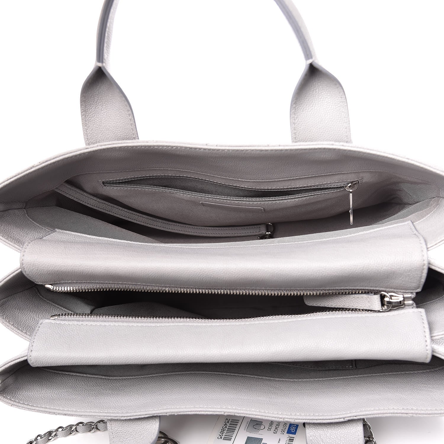 Chanel Caviar Quilted Large Urban Companion Top Handle Shopping Tote Grey 6 of 13