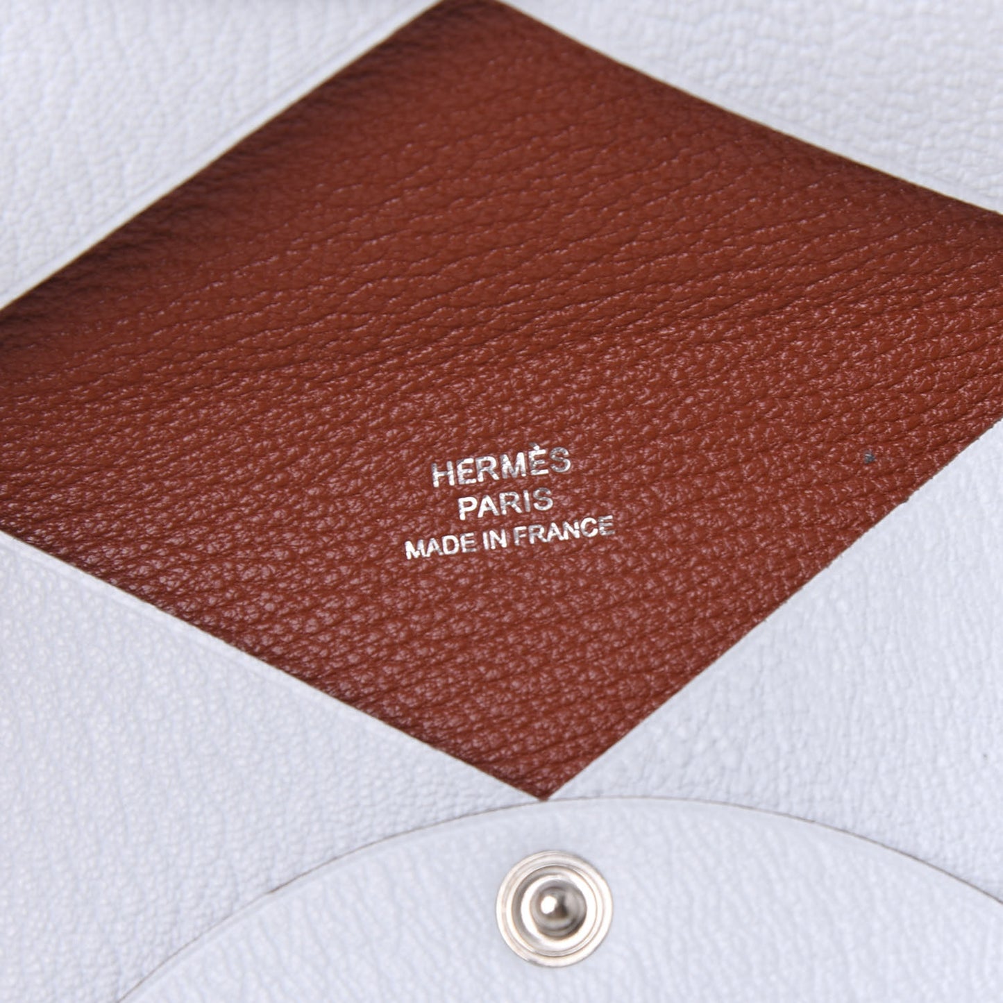 Chevre Mysore Verso Calvi Card Case Bleu Brume Brique