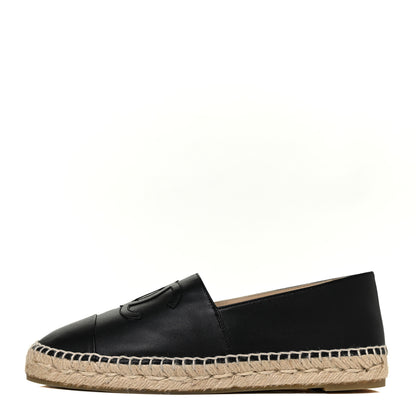 Chanel Lambskin CC Espadrilles 40 Black 1 of 13