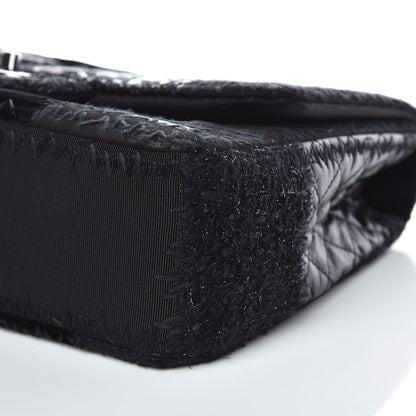 Chanel Tweed Patchwork Jumbo Single Flap Black 10 of 11