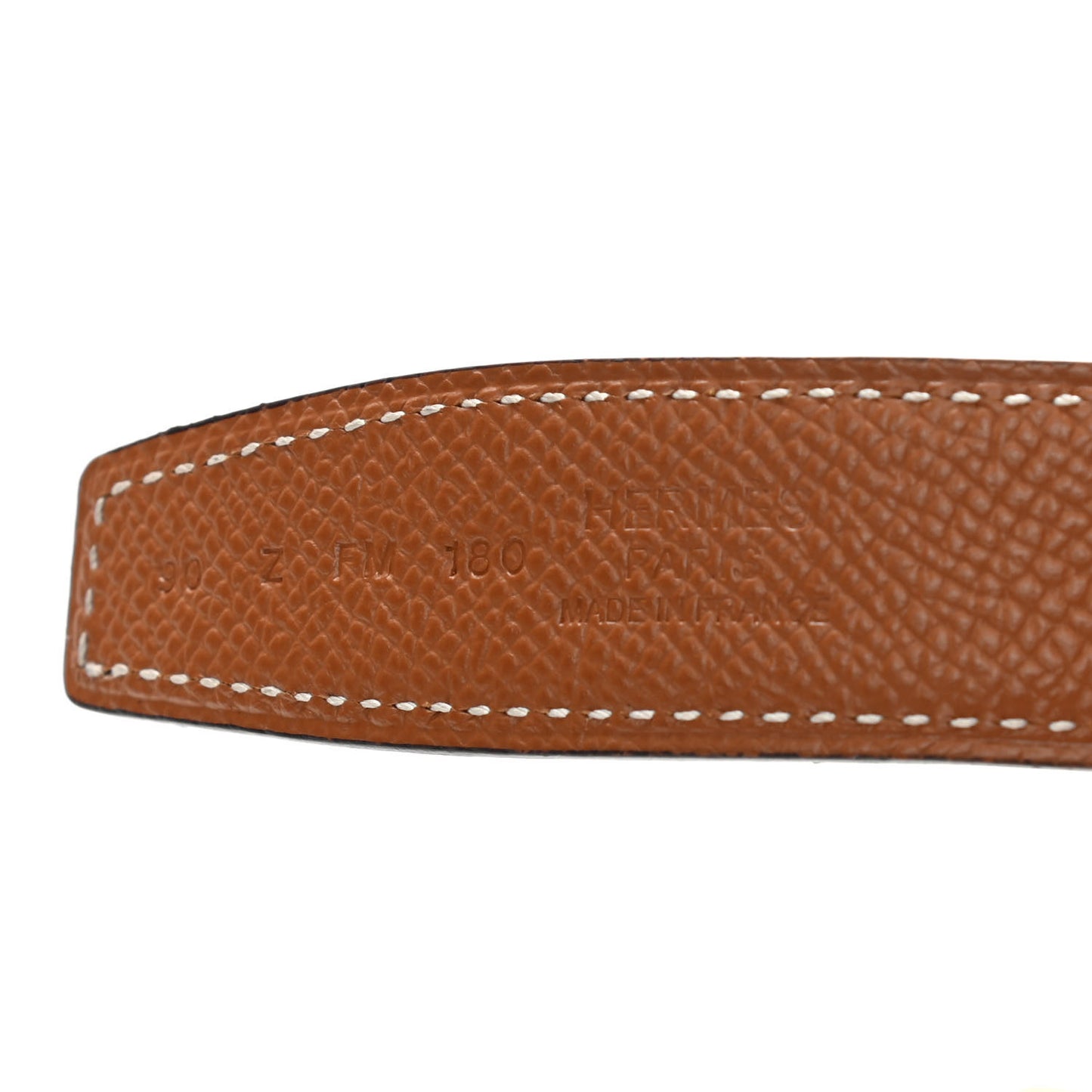 Epsom Swift Enamel 24mm Belt 90 Etoupe Gold Black