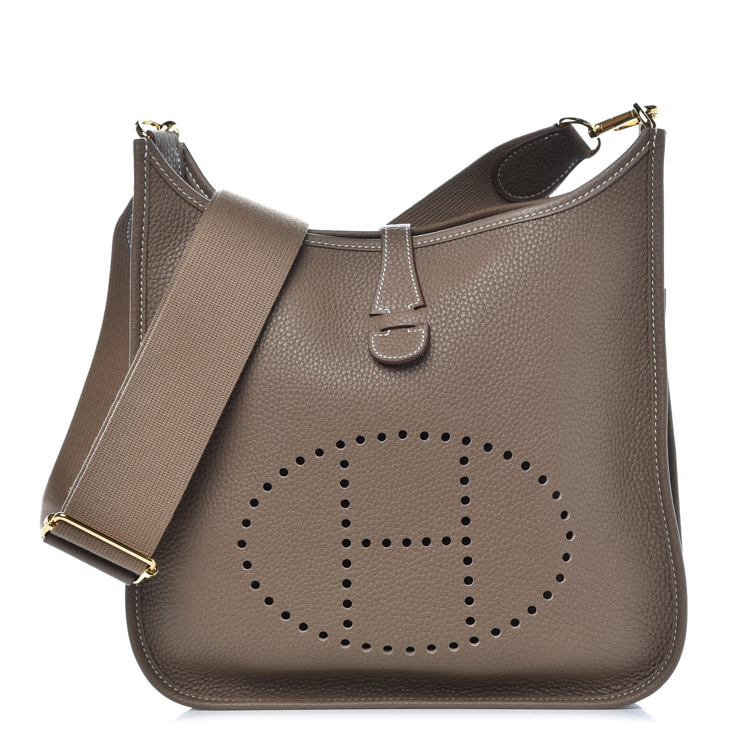 Hermes Taurillon Clemence Evelyne III PM Etoupe 1 of 7