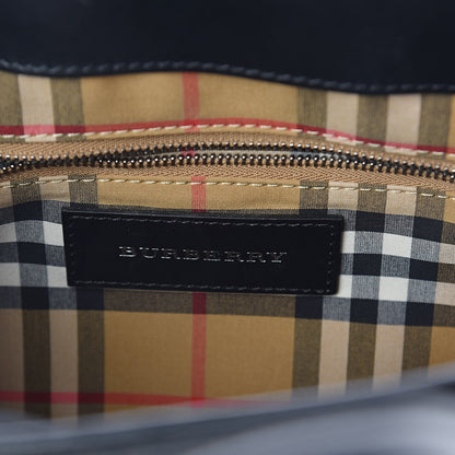 Burberry Calfskin Perforated Small Banner Tote Black 6 of 9