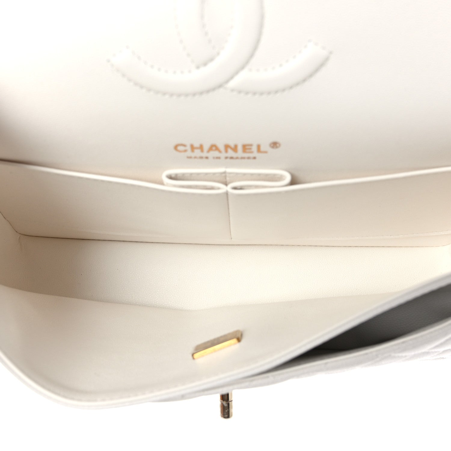 Chanel Caviar Quilted Medium Double Flap White 5 of 9