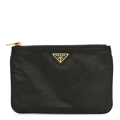 Prada Tessuto Nylon Saffiano Wristlet Black 1 of 8