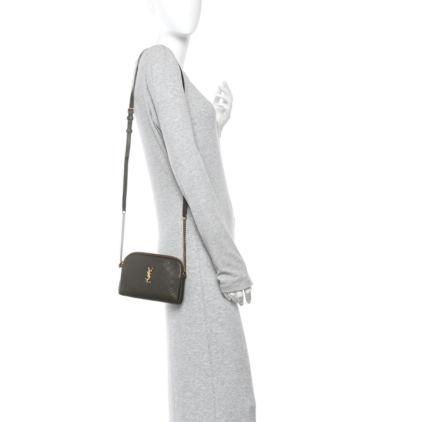 Lambskin Quilted Gaby Zipped Pouch