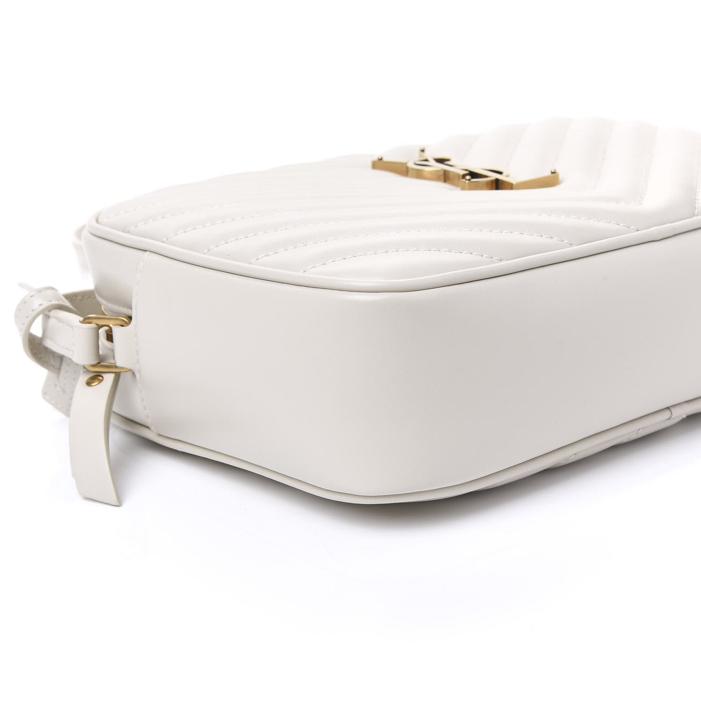 Calfskin Matelasse Monogram Lou Camera Bag Crema Soft