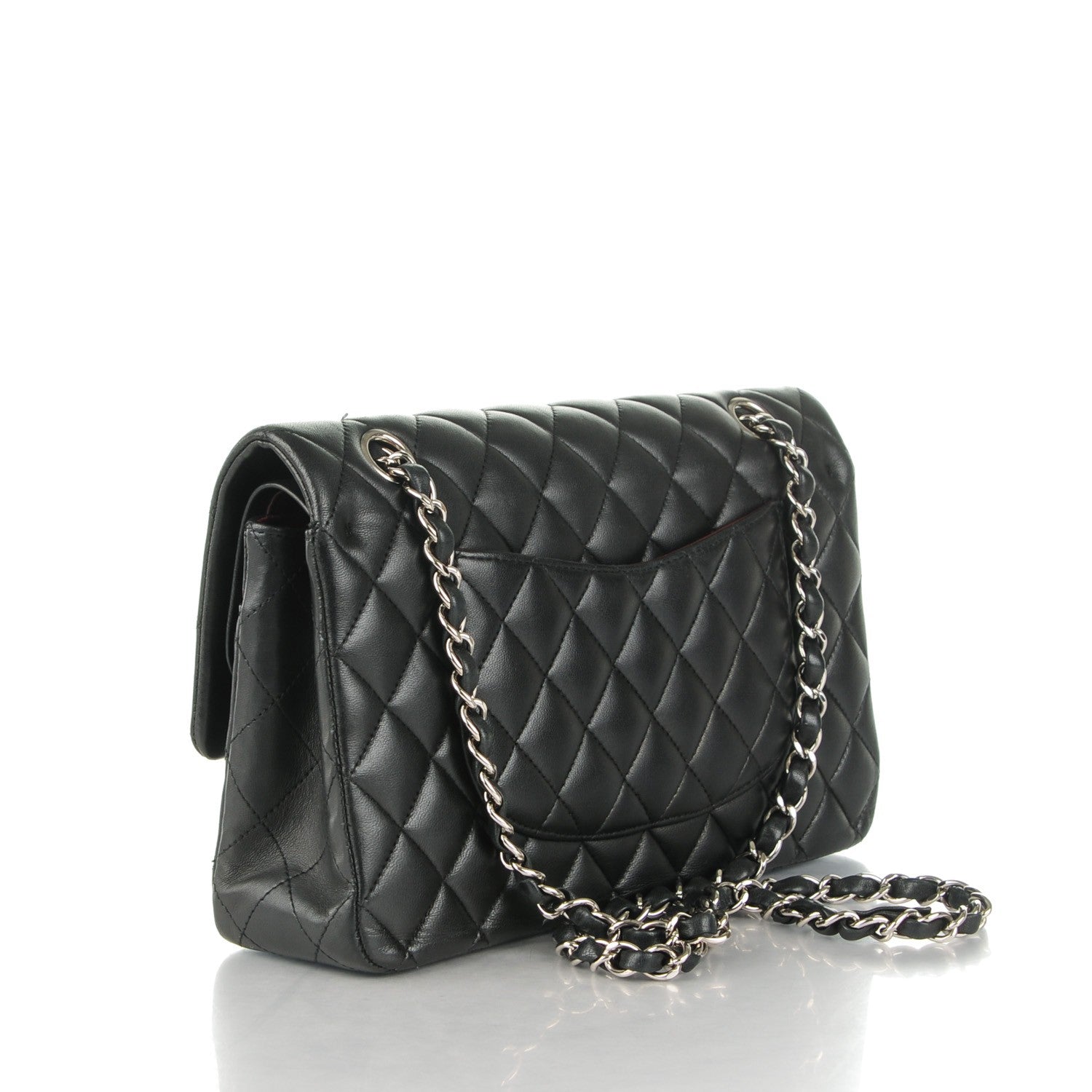 Chanel Lambskin Quilted Medium Double Flap Black 3 of 8