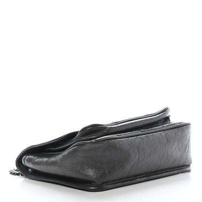 Saint Laurent Crinkled Calfskin Matelasse Monogram Baby Niki Chain Satchel Storm 4 of 14