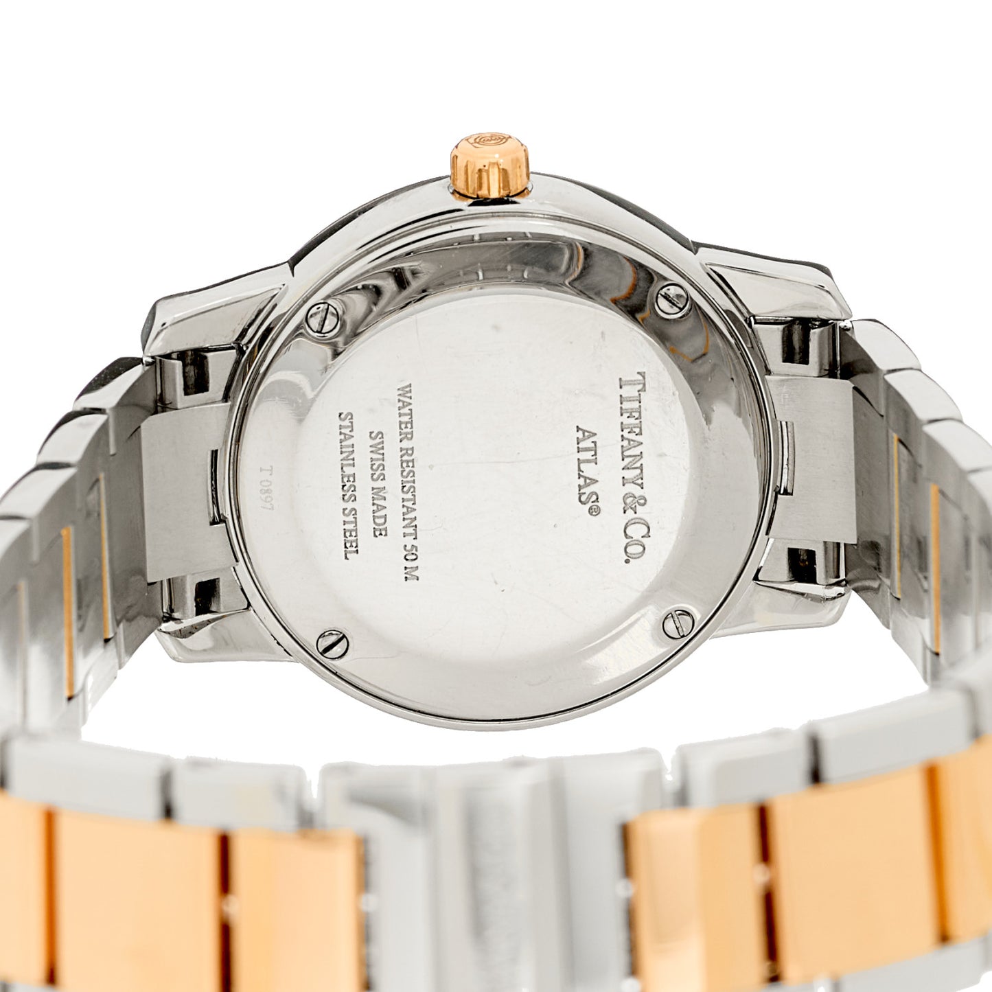 Stainless Steel 18K Rose Gold 29mm Atlas 2-Hand Quartz Watch