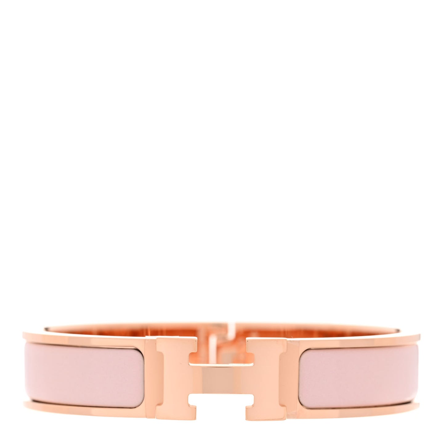 Enamel Narrow Clic Clac H Bracelet PM Rose Candeur