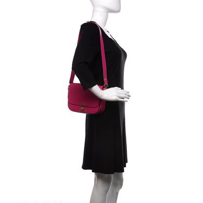 Valentino Garavani Vitello Turnlock Flap Shoulder Bag Deep Cyclamin 2 of 11