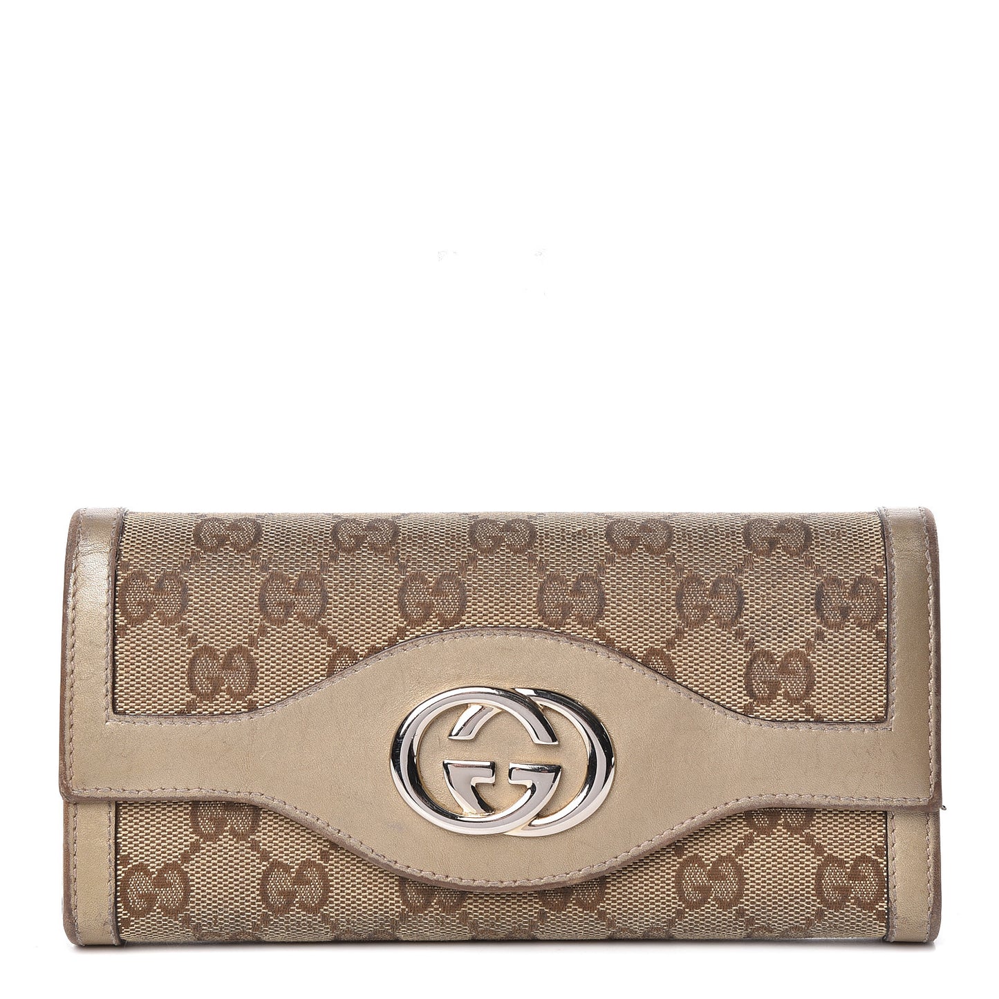 Monogram Margaux Calfskin Sukey Continental Wallet Beige Ebony Golden Beige