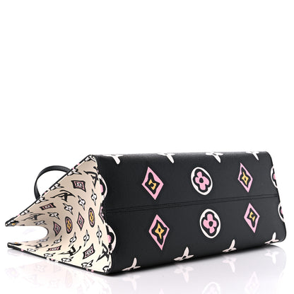 Louis Vuitton Monogram Giant Wild At Heart Onthego GM Black 4 of 8