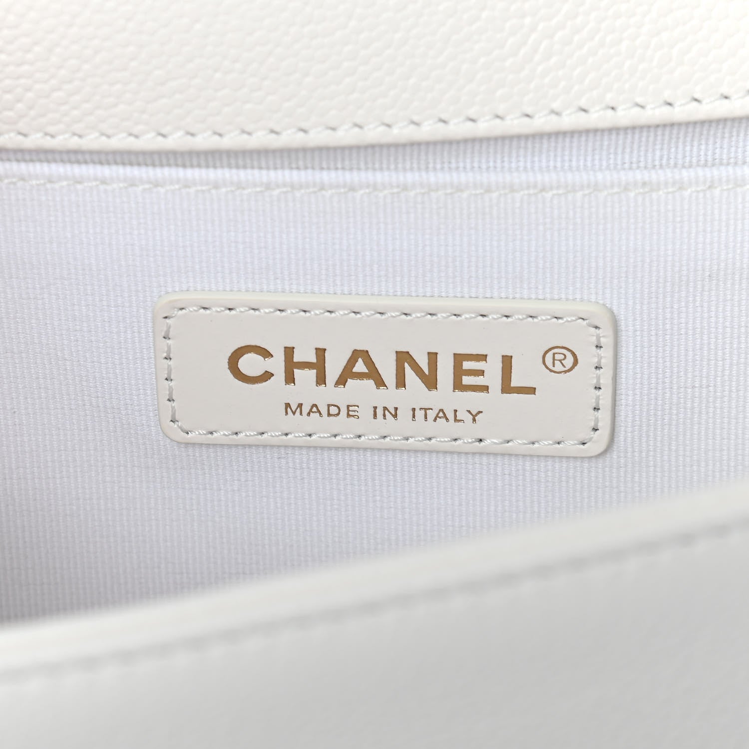 Chanel Caviar Quilted Medium Boy Flap White 6 of 9