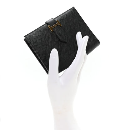Hermes Epsom Bearn Compact Wallet Black 2 of 8