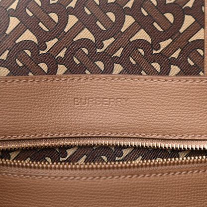 Burberry Calfskin TB Motif Embossed Medium Tote Camel 6 of 13