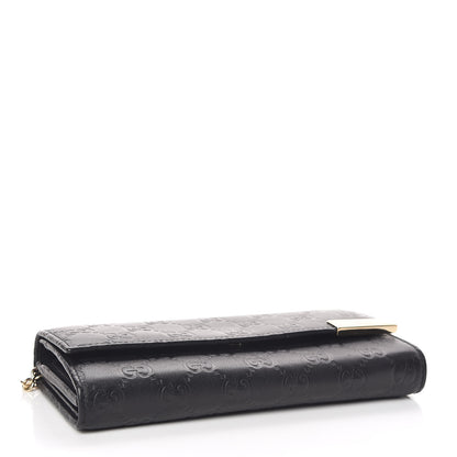 Gucci Guccissima Signature Dice Chain Wallet Black 4 of 10