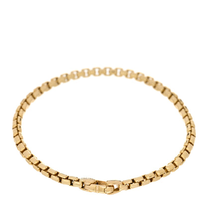 David Yurman 18K Yellow Gold 4mm Box Chain Bracelet 2 of 3