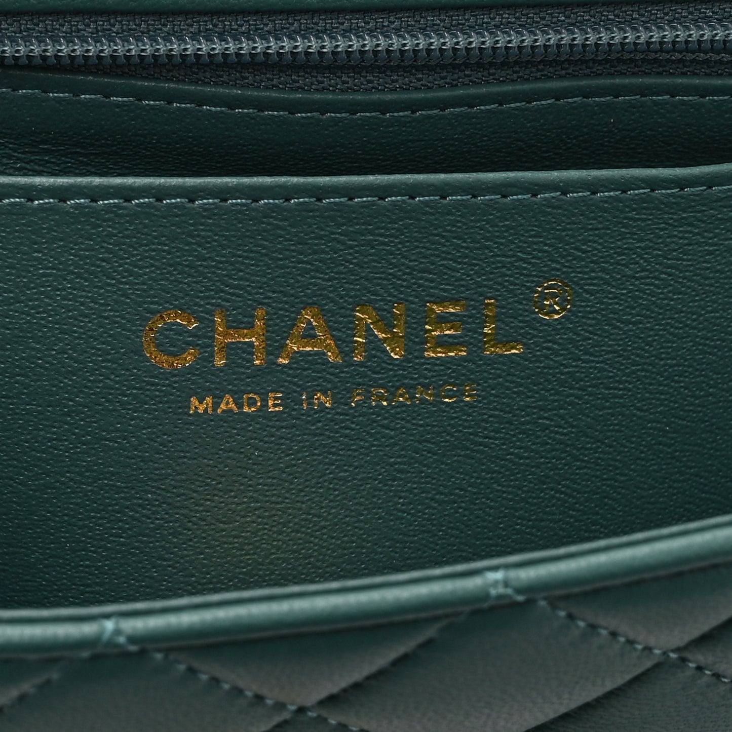 Lambskin Quilted Mini Top Handle Rectangular Flap Green