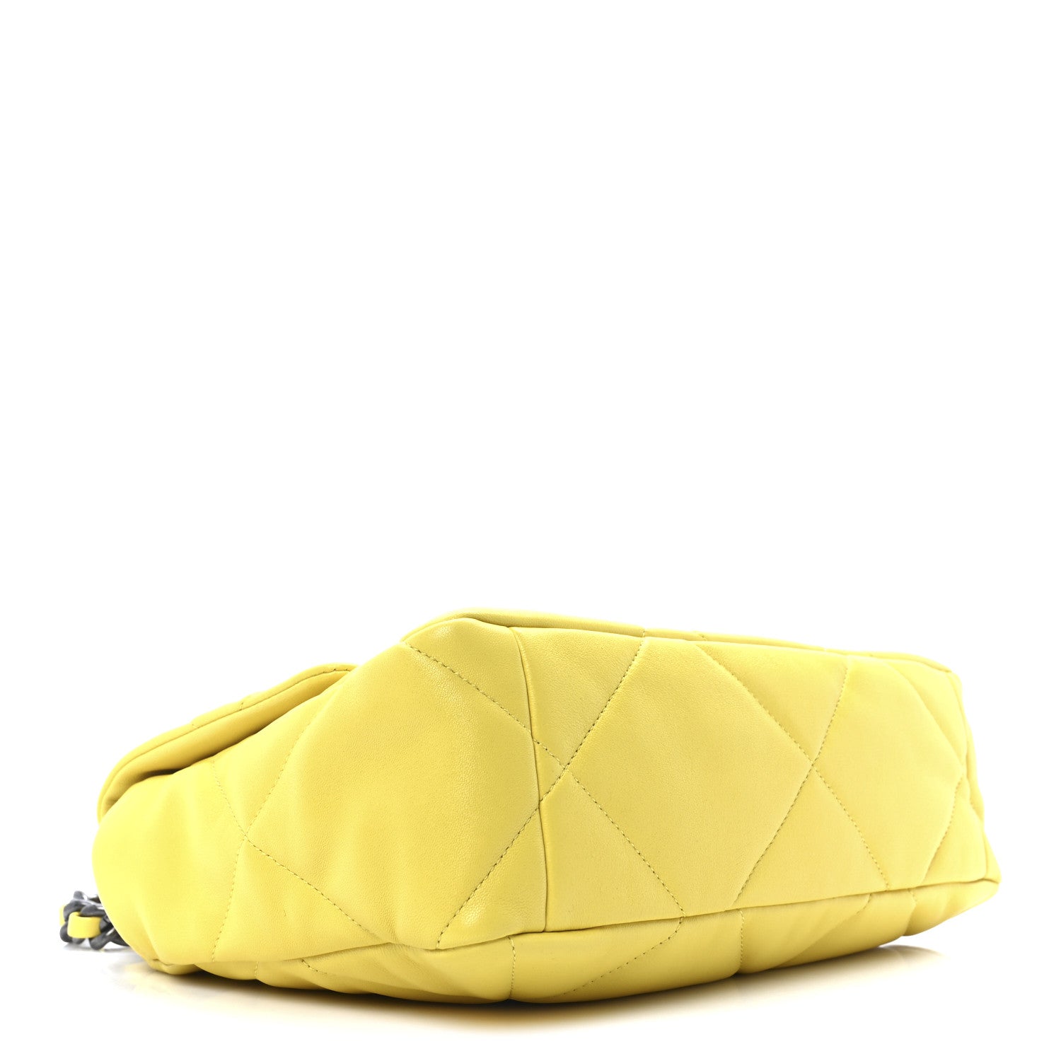 Chanel Lambskin Quilted Large Chanel 19 Flap Yellow 4 of 10
