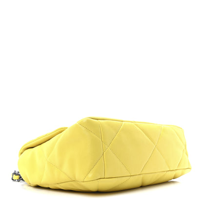 Chanel Lambskin Quilted Large Chanel 19 Flap Yellow 4 of 10