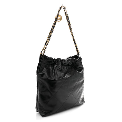 Chanel Shiny Calfskin Quilted Small Chanel 22 Black 4 of 11