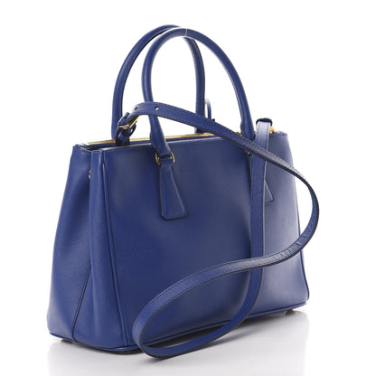 Prada Saffiano Small Galleria Double Zip Tote Royal 2 of 16