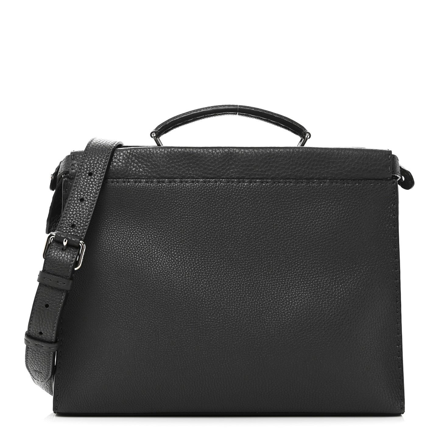 Cuoio Romano Selleria Bi-Color Large Peekaboo Iconic Fit Satchel Asfalto Lavagna