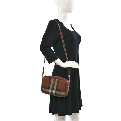 Burberry Calfskin Check Small Lola Camera Bag Dark Birch Brown 2 of 14