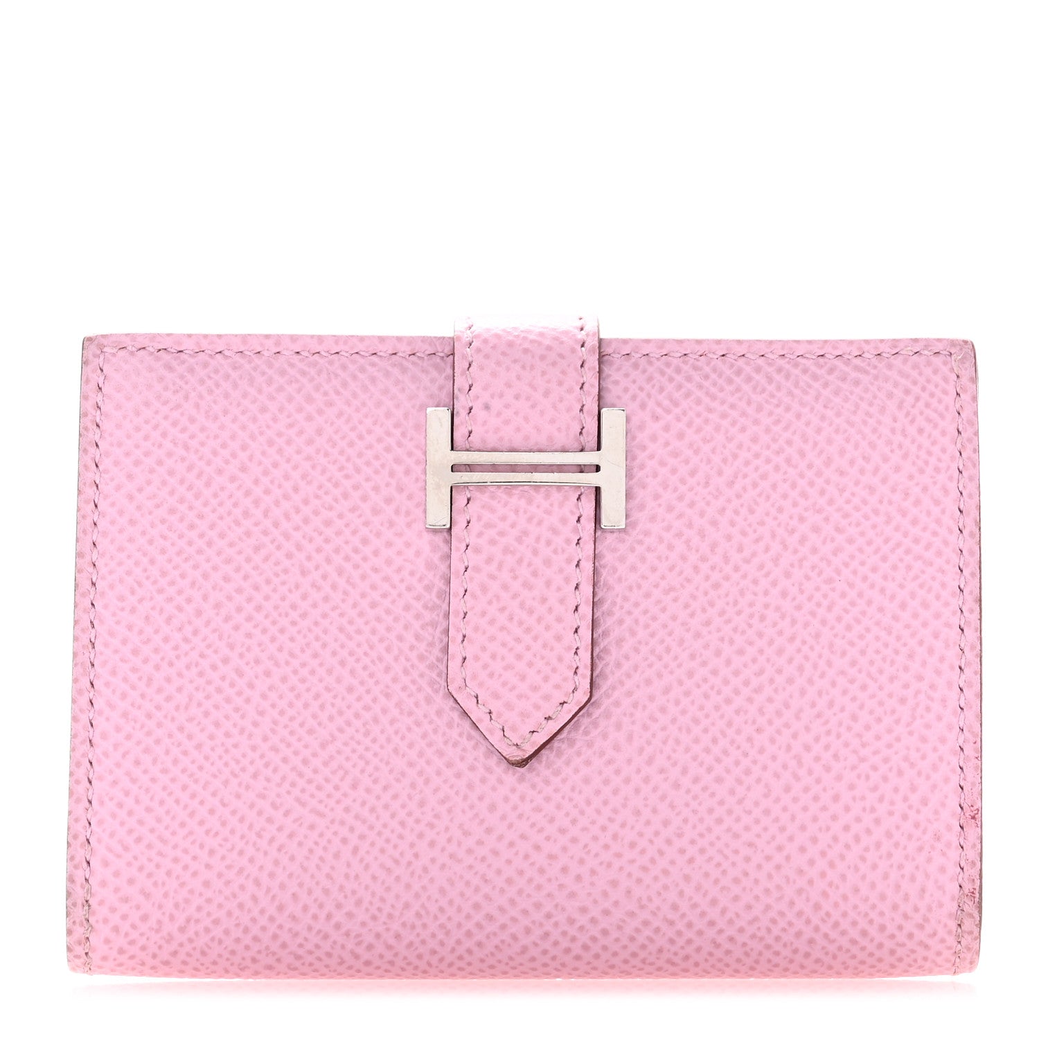 Hermes Epsom Bearn Card Holder Wallet Mauve Sylvestre 1 of 7