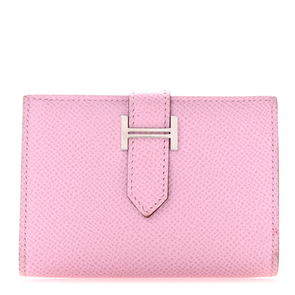 Hermes Epsom Bearn Card Holder Wallet Mauve Sylvestre 1 of 7