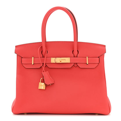 Hermes Togo Birkin 30 Rouge Pivoine 1 of 11