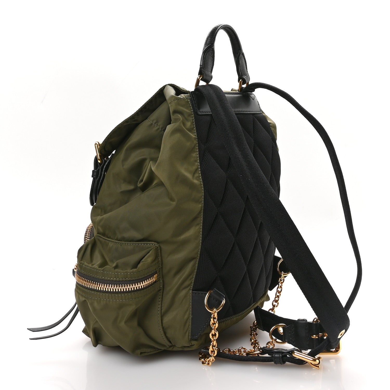 Burberry Nylon Medium Rucksack Backpack Green 1768199 – FASHIONPHILE
