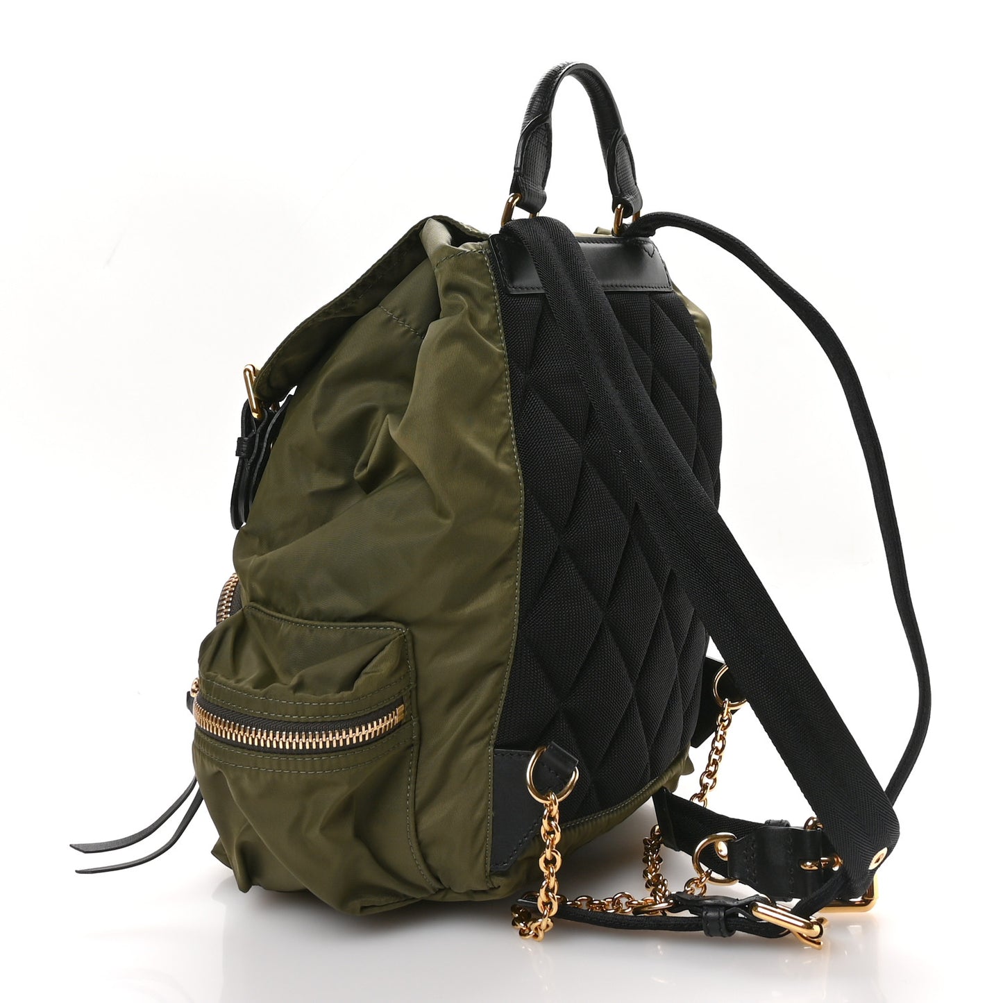Nylon Medium Rucksack Backpack Green