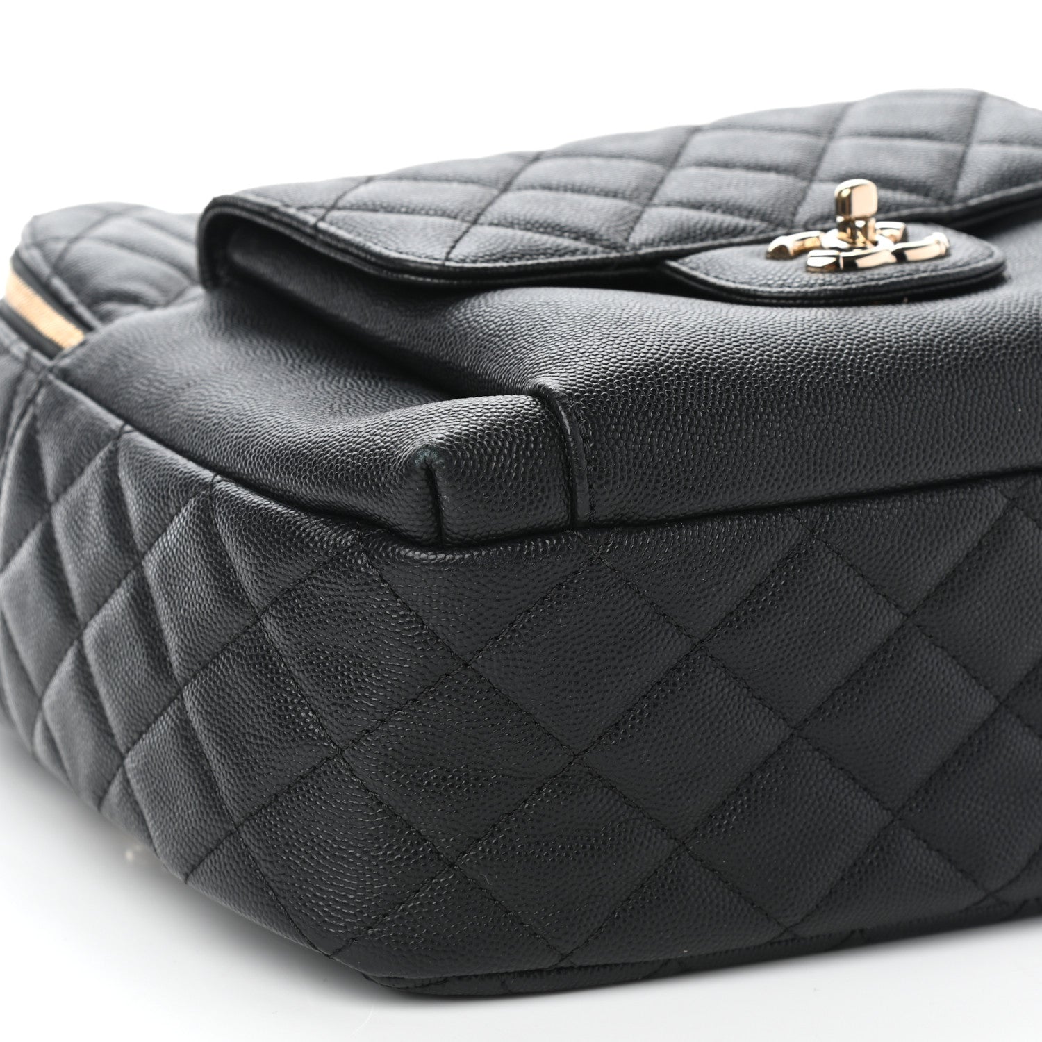 Chanel Caviar Quilted Medium Zip Around Backpack Black 8 of 9