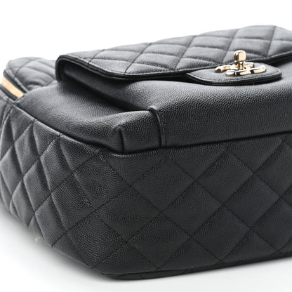 Chanel Caviar Quilted Medium Zip Around Backpack Black 8 of 9