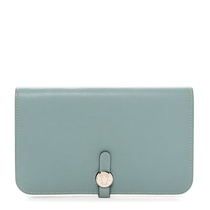 Hermes Evercolor Dogon Duo Wallet Ciel 1 of 10