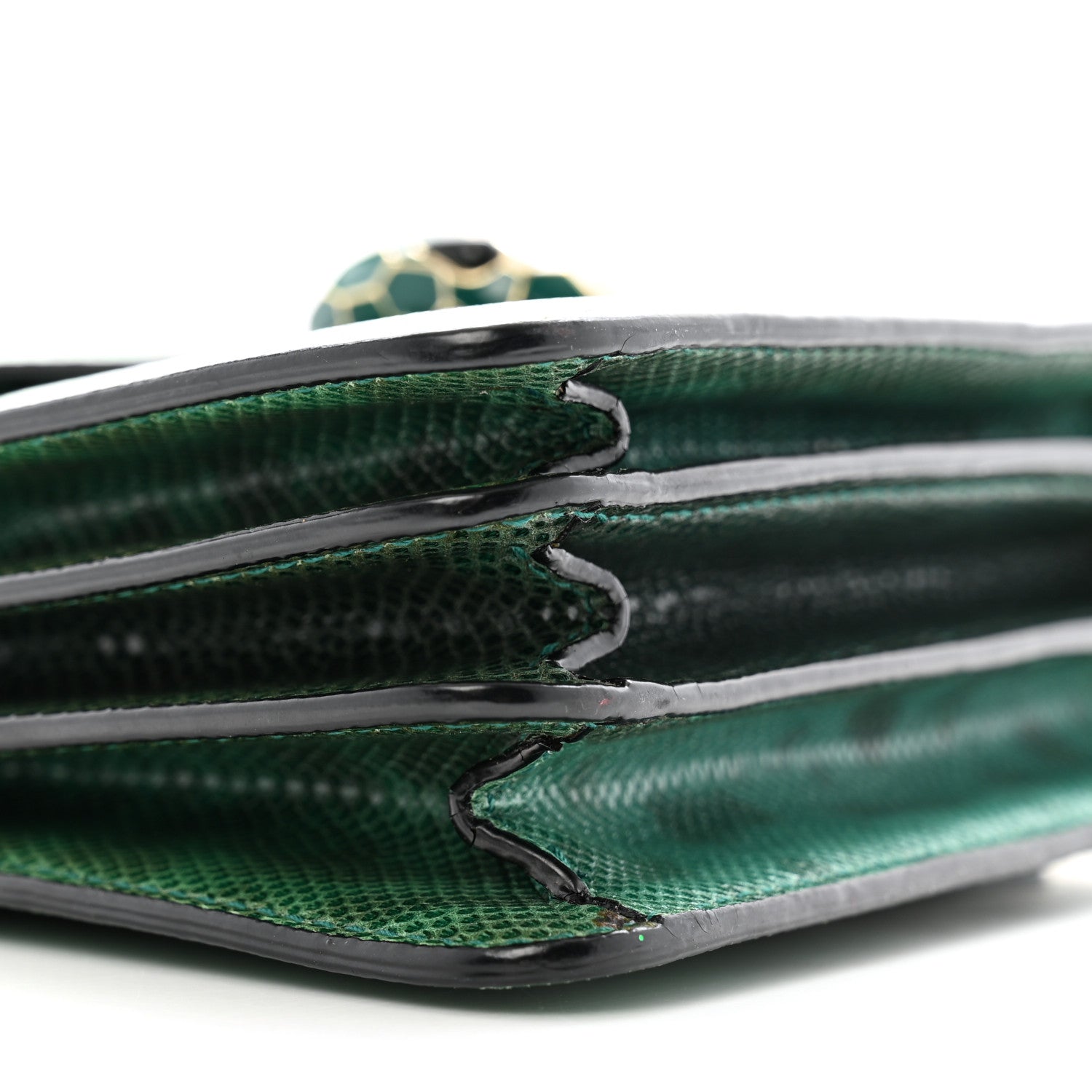 Bulgari Shiny Karung Serpenti Forever Top Handle Green 11 of 14