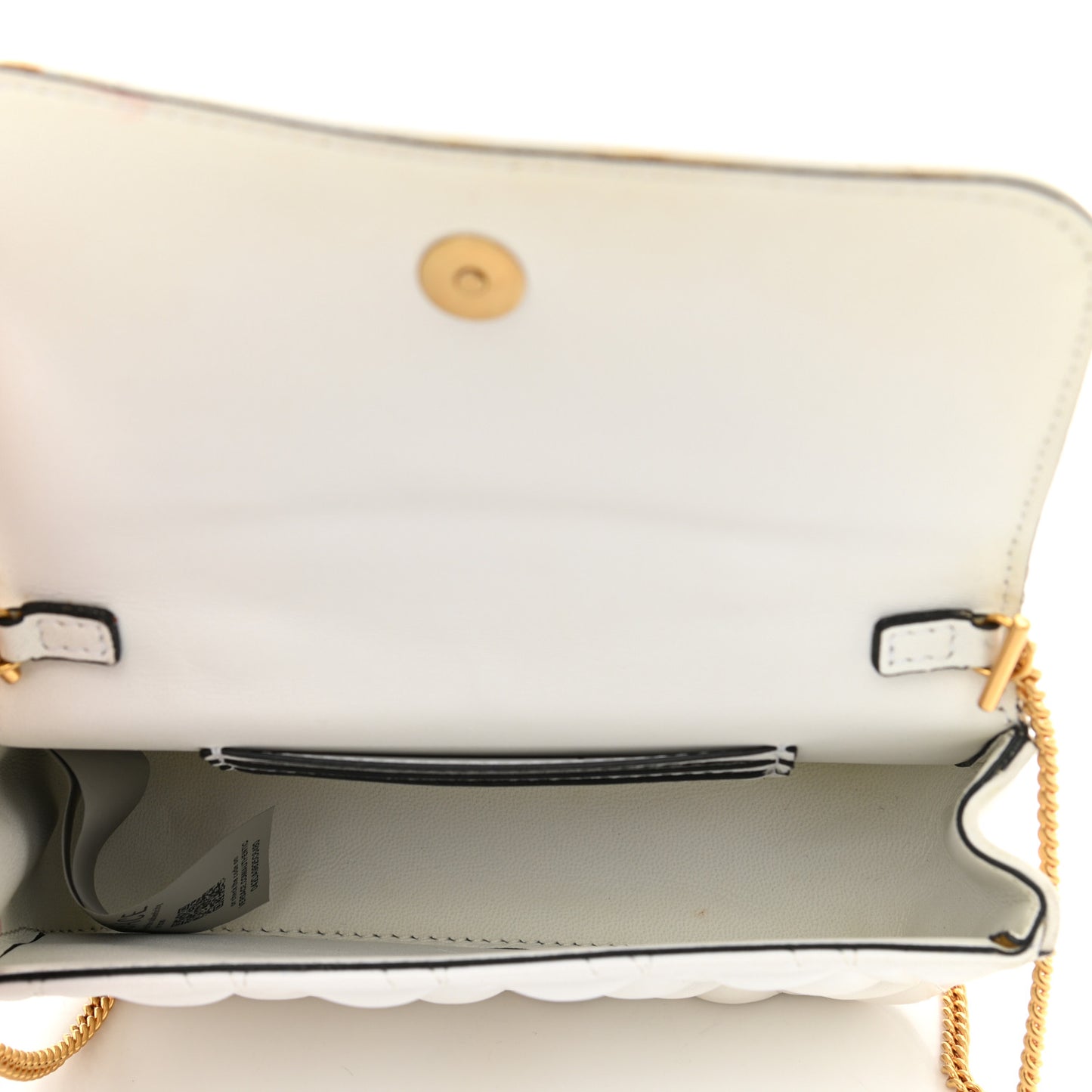 Virtus Mini Wallet Chain Crossbody White